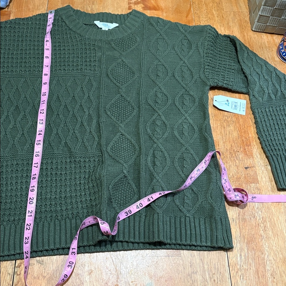 NWT TIME &TRU CABLE KNIT SWEATER - Picture 8 of 8